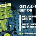 free bet without deposit required